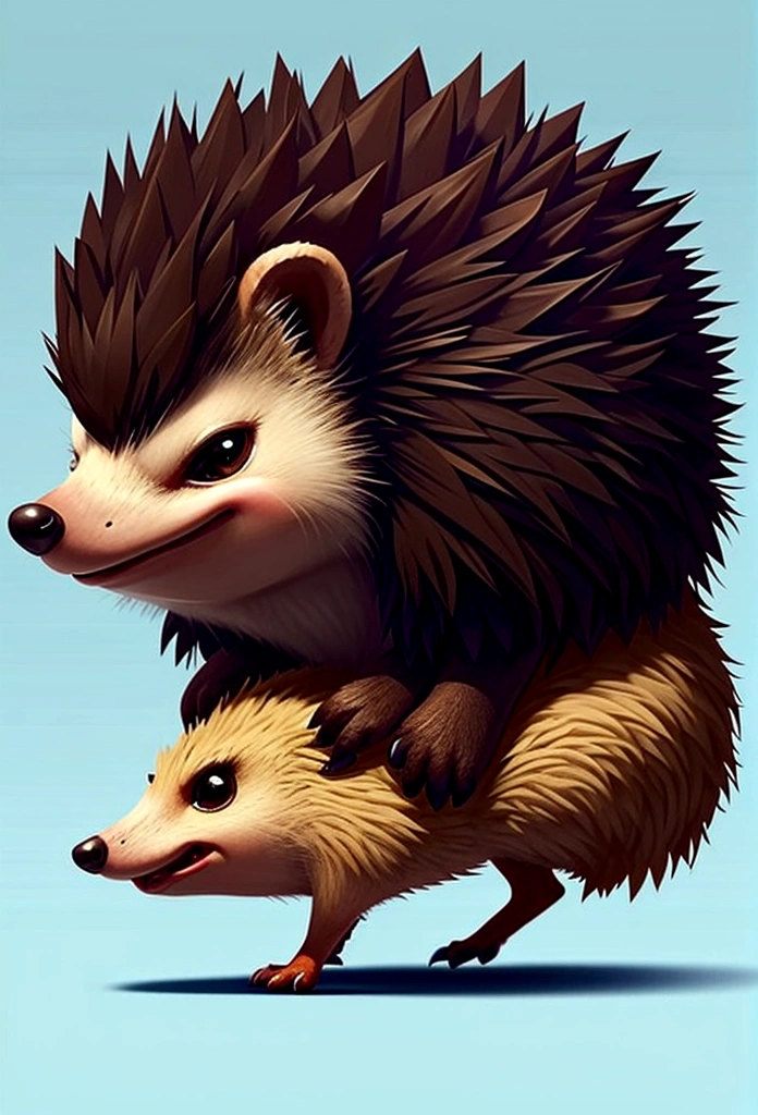A jumping hedgehog,Side view,Game UI asset design,Game 2D Icon,Logo,Skill Icon,Dark background,Basic Background