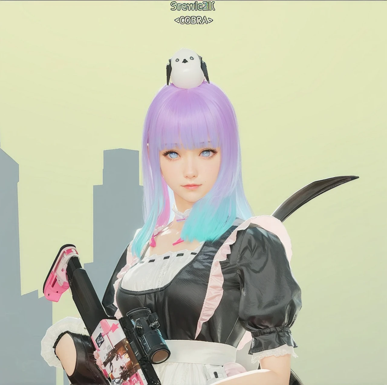 Realistic girl AI, cute face 