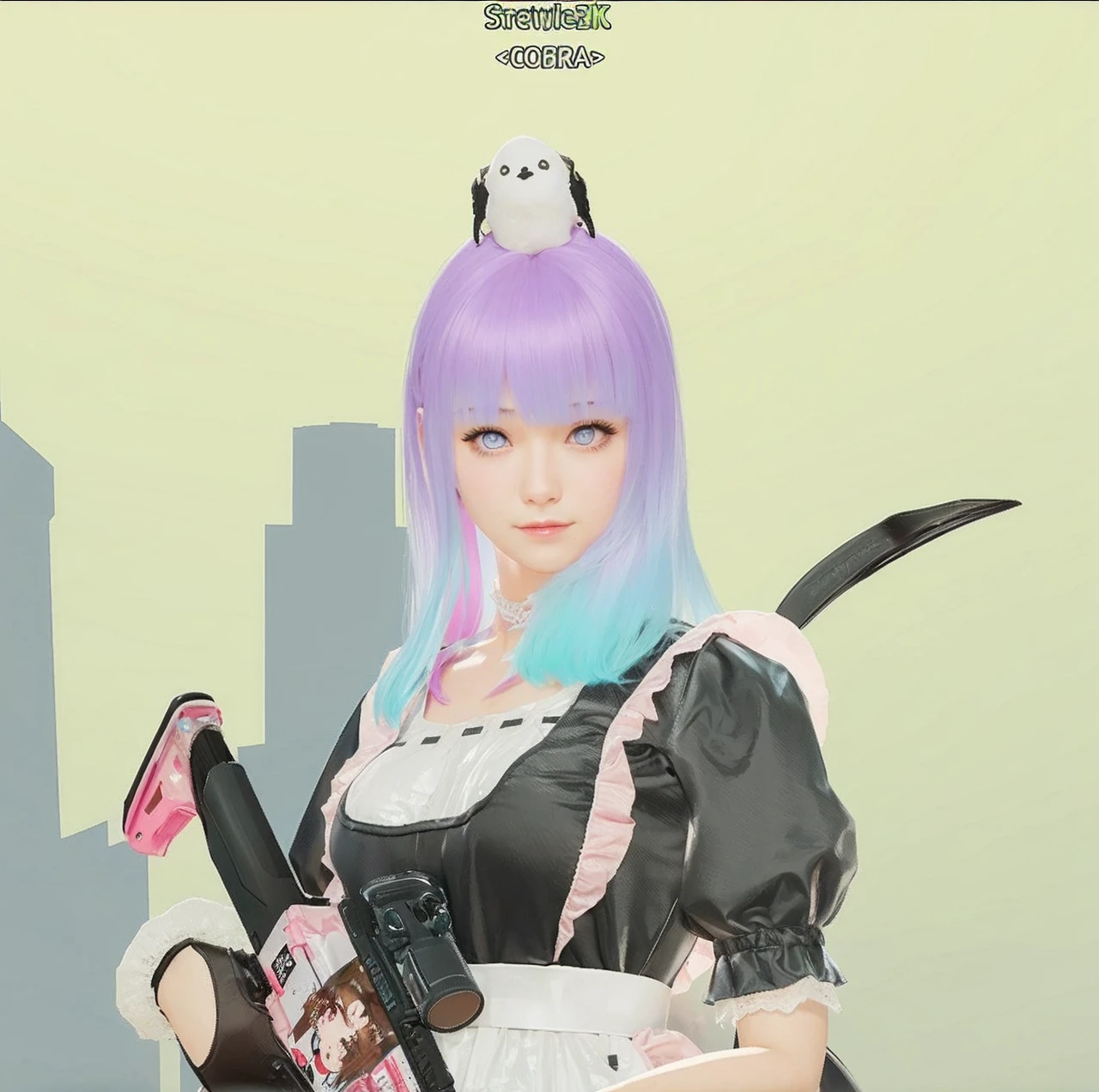 Realistic girl AI, cute face