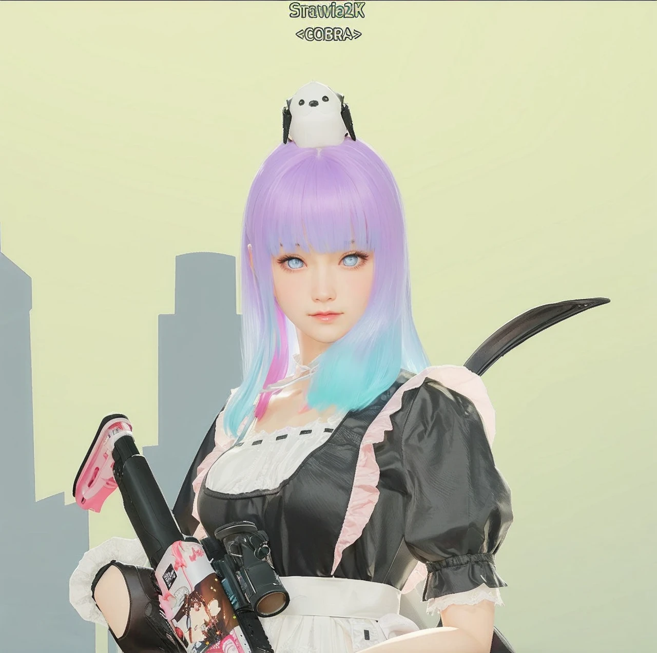 Realistic girl AI, cute face 