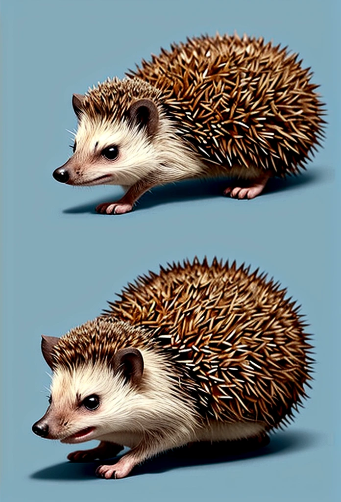 A hedgehog jumping in the air，Side view，Game UI asset design，Game 2D Icon，Logo，Skill Icon，Dark background，Basic Background