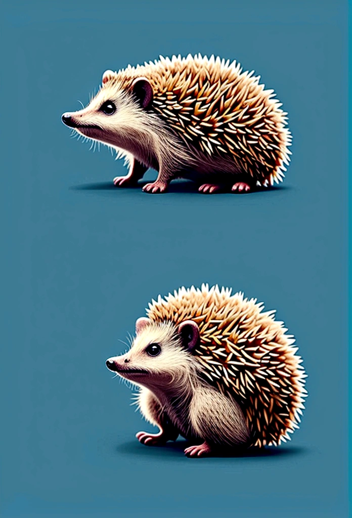 A hedgehog jumping in the air，Side view，Game UI asset design，Game 2D Icon，Logo，Skill Icon，Dark background，Basic Background