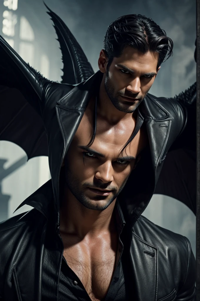 Create a very, very handsome demon, almost like lucifer