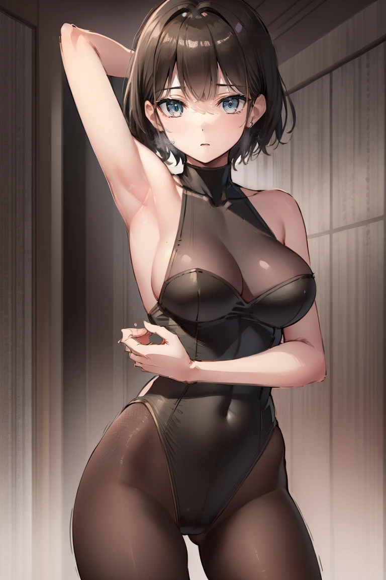 ((focus armpit)), One Girl、solo、short hair, ))、((pantyhose))、((Body stockings))、
Blake Cowboy Shot, View your viewers,
break (Tabletop:1.2), Highest quality, High resolution, unity 8k wallpaper, (figure:0.8), (Beautiful attention to detail:1.6), Highly detailed face, Perfect lighting, Highly detailed CG, (Perfect hands, Perfect Anatomy),(((Onigiri made by armpit)))slender body,large breasts,restaurant