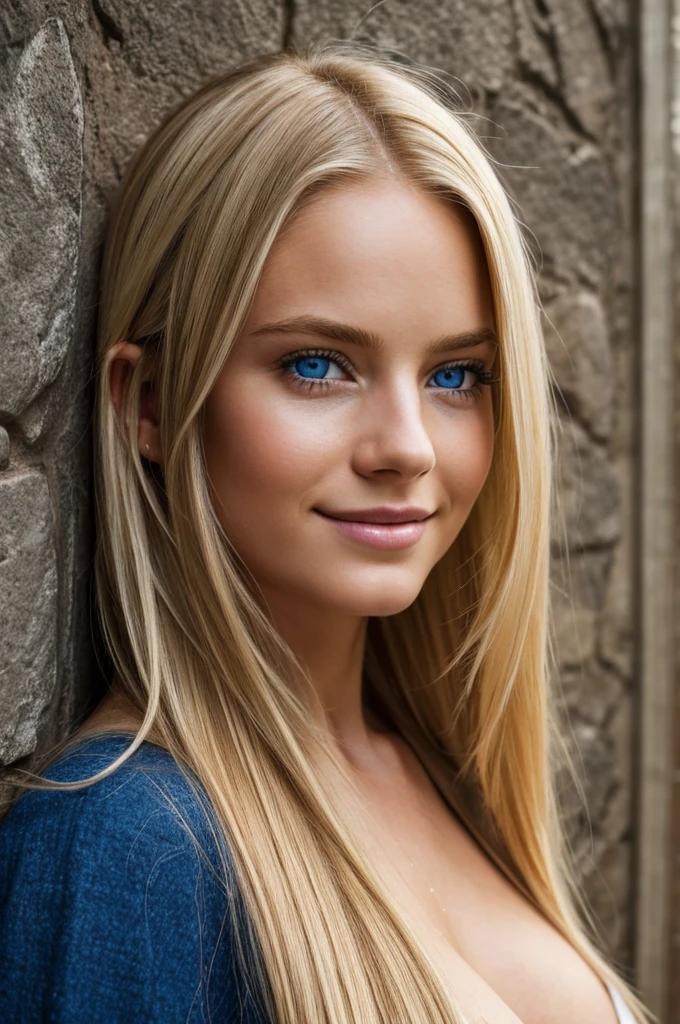 RAW, photograph,((best quality)), ((masterpiece)), ((realistic)), gorgeous european woman, 24 year old, (long blonde hair), blue eyes, naked, outside in the rain, leaning against the wall, smiling, innocent, (freckles:0.6), intricate details, highly detailed, sharp focus, professional, 4k, god rays, stunning blue eyes, delicate, innocent, highres, detailed facial features, high detail, sharp focus, smooth, aesthetic, extremely detailed, photo_\(ultra\), photorealistic, realistic, post-processing, max detail, roughness, real life, ultra realistic, photorealism, photography, 8k uhd, photography, SEMI-SILHOUETTE light, european face, instagram, viral instragram photo