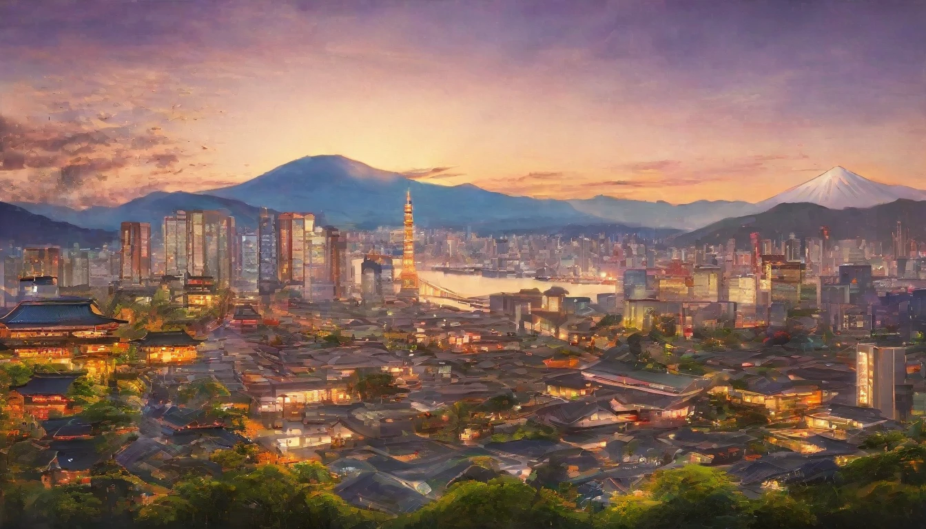 Showa Japan cityscape,Nostalgic Japan,Blur the background,Glitter effect,Highest quality, 8K, High resolution, masterpiece:1.2, Very detailed, Realistic:1.37, High resolution, 超High resolution, Ultra-fine painting, Very detailed, Professional, Vibrant colors
