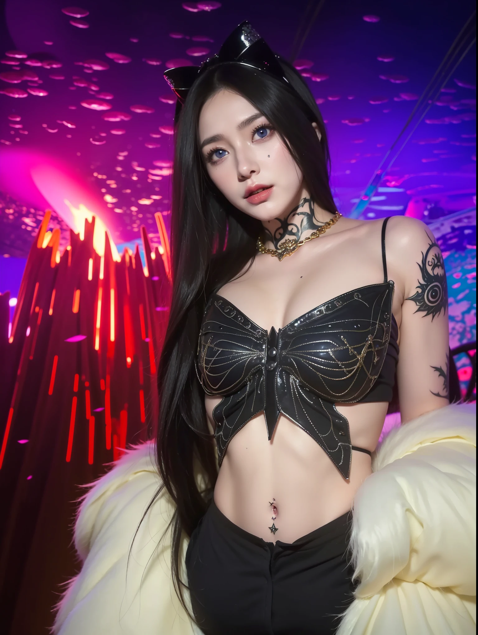 Detailed image quality,Pandora the Witch,wing, Succubus主题,堕落Angel,Excellent,scary,Secret Terror,Tentacles,With eyes,Uncanny Valley Effect,Beast Blood Moon,skeleton,vampire,Hellfire,Dark Queen,Angel,magician magic witch,16岁Angel,Eyes are blue(Pupils as deep as the starry sky),Gorgeous tattoo designs all over the body,Succubus,Dark Queen,Gold Jewelry,Steel Silver Armor,Have a tattoo