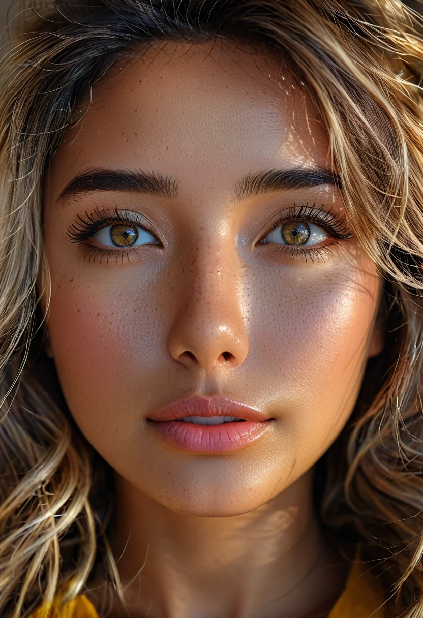 (perfect details), (extremely fine and beautiful:1.1), beautiful face, beautiful eyes, (detailed face, detailed eyes:1.2), detailed lip, shiny skin, oil skin, shiny hair, sense of depth, depth of field, (add layer:1.2), dynamic angle, scenery MM, dramatic lighting, volumetric lighting, golden hour, masterpiece, best, quality, Ahegao face  Colombian Girl, Artificial, Colombian Girl, Artificial
