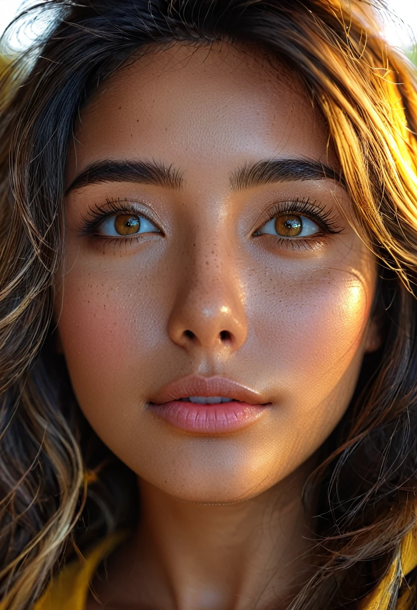 (perfect details), (extremely fine and beautiful:1.1), beautiful face, beautiful eyes, (detailed face, detailed eyes:1.2), detailed lip, shiny skin, oil skin, shiny hair, sense of depth, depth of field, (add layer:1.2), dynamic angle, scenery MM, dramatic lighting, volumetric lighting, golden hour, masterpiece, best, quality, Ahegao face  Colombian Girl, Artificial, Colombian Girl, Artificial