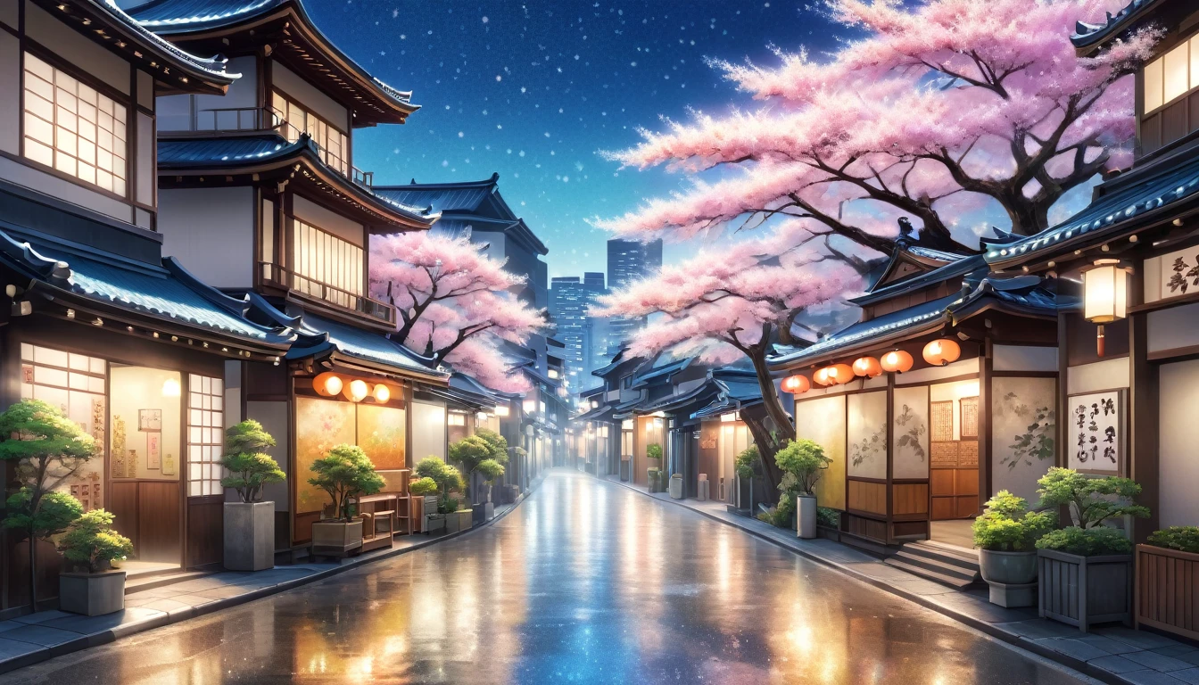 Showa era streetscape, Nostalgic Japan,Blur the background,Glitter effect,Highest quality, 8K, High resolution, masterpiece:1.2, Very detailed, Realistic:1.37, High resolution, 超High resolution, Ultra-fine painting, Very detailed, Professional, Vibrant colors
