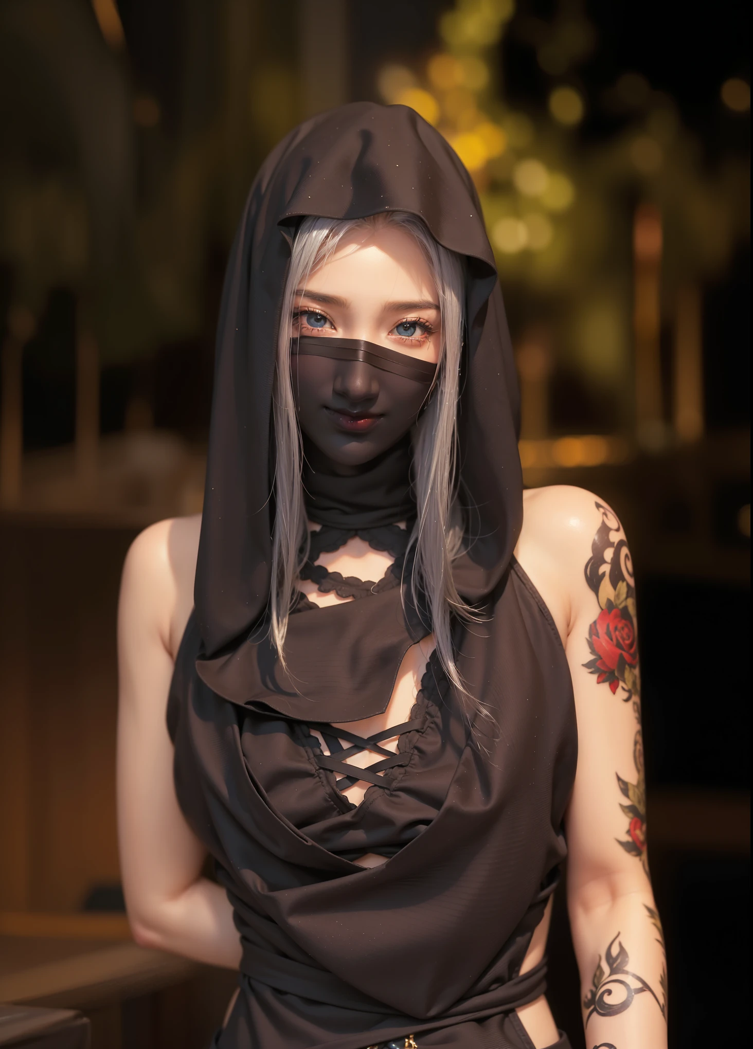 Realistic style，8K picture quality，Very detailed, Delicate face, Realistic style的照片, Stock Photography ,  rich and colorful, Surreal, Realistic textures, Dramatic Lighting, Distiller 800  (8K, original photo, Better quality, masterpiece: 1.2), Very detailed, (Extremely delicate skin: 1.2), 8K Ultra HD, SLR camera, Soft Light, high quality， 冰冻Queen, Queen, snow castle，Blue pupils，Apply red lipstick，Very delicate tattoo design，Gold Jewelry，Steel armor，
