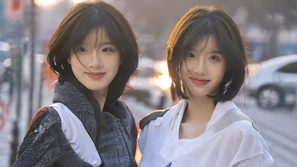 ((Highest quality, 8K, masterpiece:1.3)), concentrated: 1.2, Perfect Body Beauty: 1.4, Hips: 1.2, ((Layered Haircut, chest: 1.2)), (Wet clothes: 1.1) , (rain, street:1.3), Bandeau dress: 1.1, Highly detailed face and skin texture, Delicate eyes, double eyelid, White skin, Long Hair,Sunset,smile,Everyday Scenes,In town,