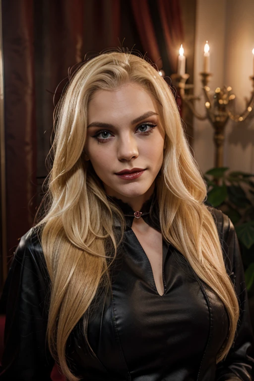 A lot of vampyric glamour men with blonde hair and naughty expression