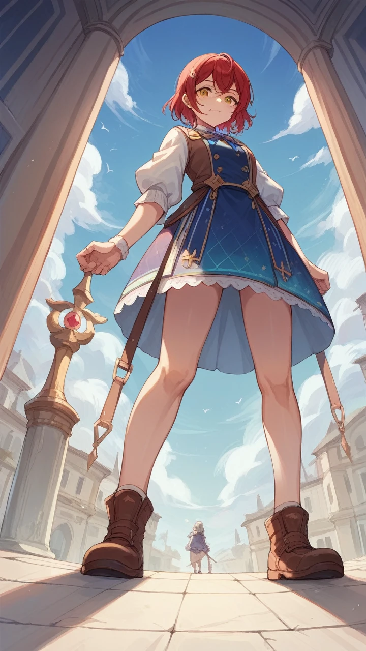 ((live 2D)) masterpiece, 1girl, full body,full,perspective,刁钻的perspective