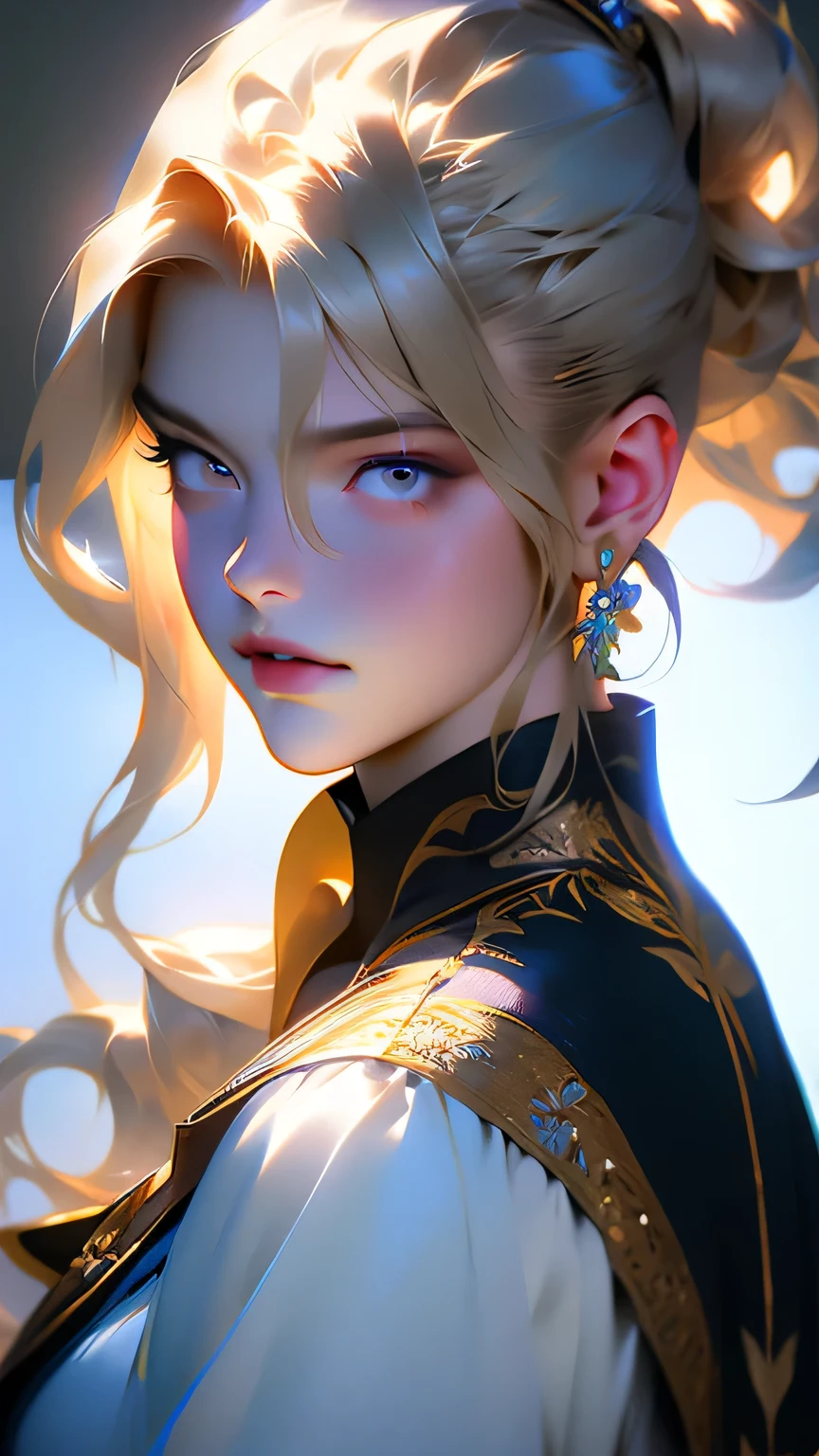 masterpiece, Highest quality, (8K wallpapers incorporating highly detailed CG), (Highest quality), (Best illustrations), (Best Shadow), (Stable Diffusion Model), Violet Evergarden, Sparkling, beautiful, victorian style bedroom, Dynamic Lighting, Written boundary depth、((Upper Body Portrait))、Portrait