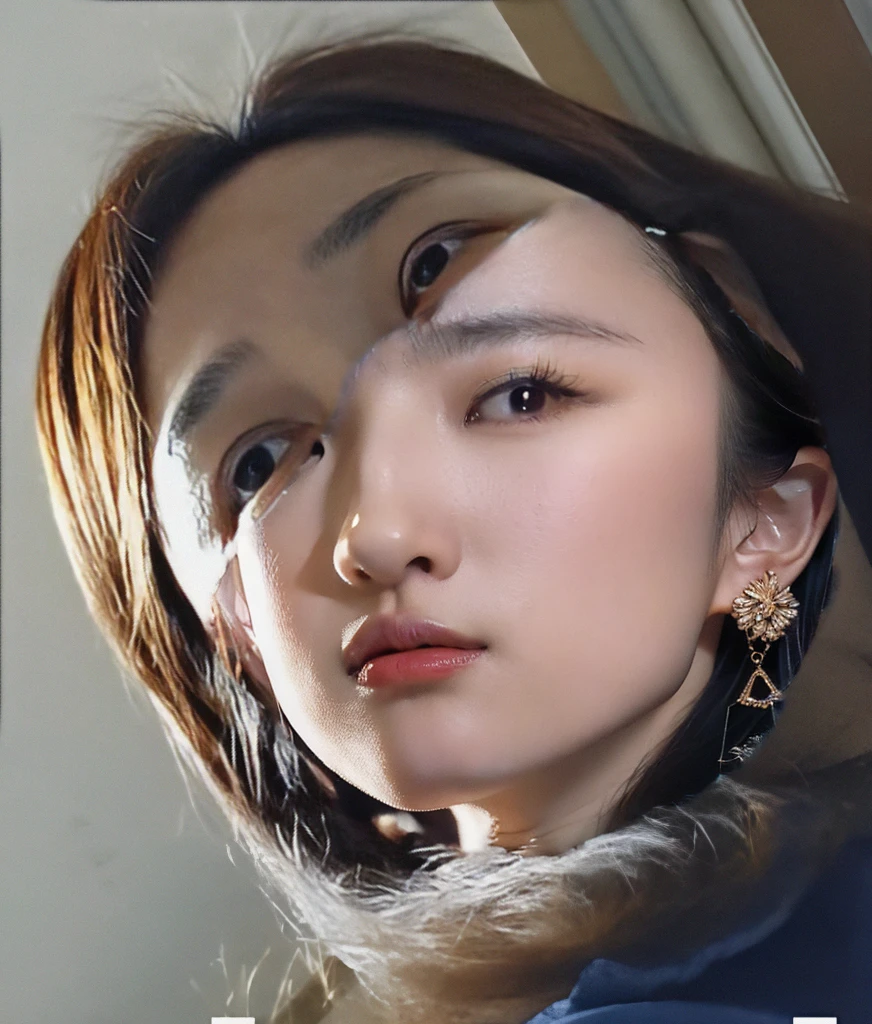unmasked,40 year old Korean woman,fleshy face