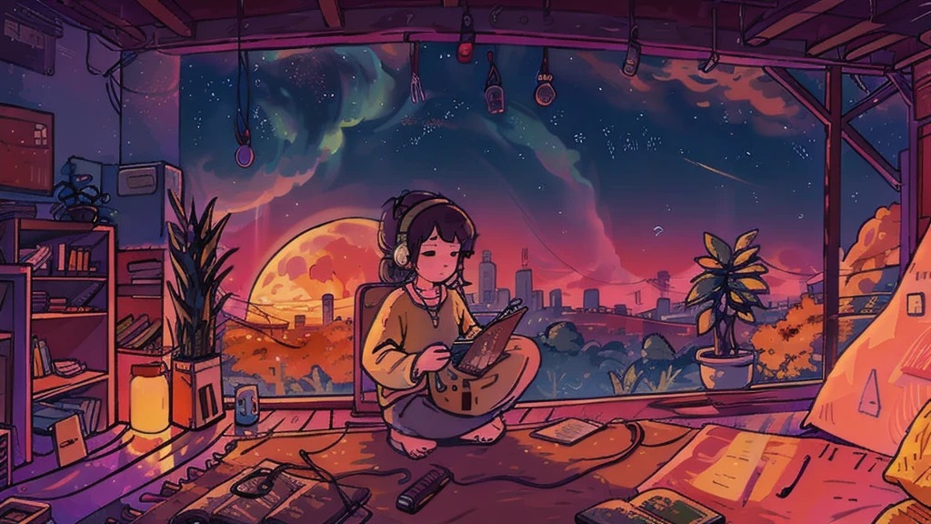 lofi chill illustration 