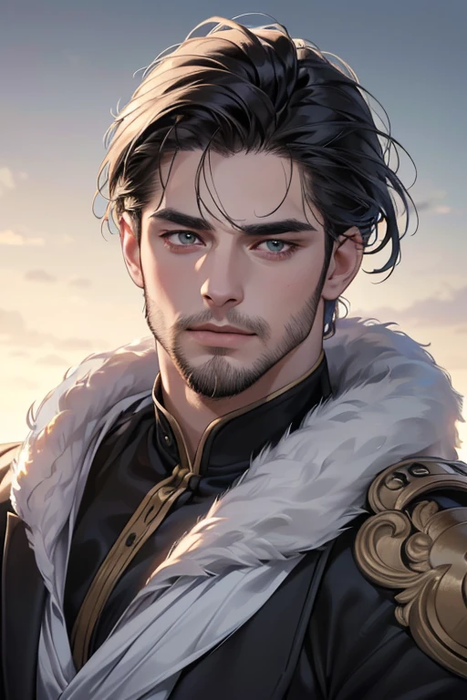 (best quality,4k,8k,highres,masterpiece:1.2),ultra-detailed,(realistic,photorealistic,photo-realistic:1.37),30 year old man,3 day beard,handsome anime,portraits,strong,masculine,dark hair,sharp jawline,mesmerizing eyes,perfectly styled hair,cool anime outfit,confident expression,vibrant colors,dynamic lighting
