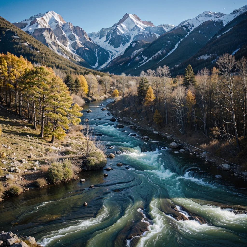 The mountains and rivers are bright.