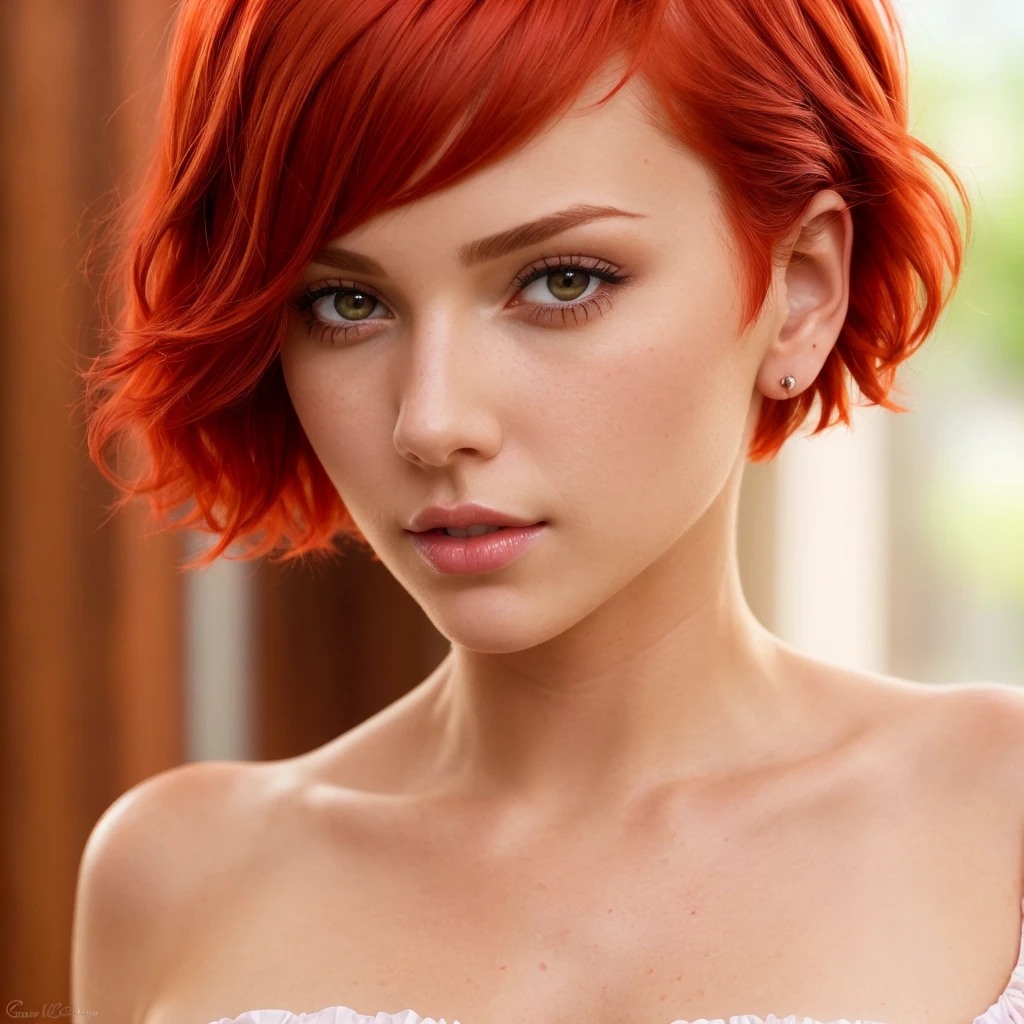 sexy naked woman with red hair