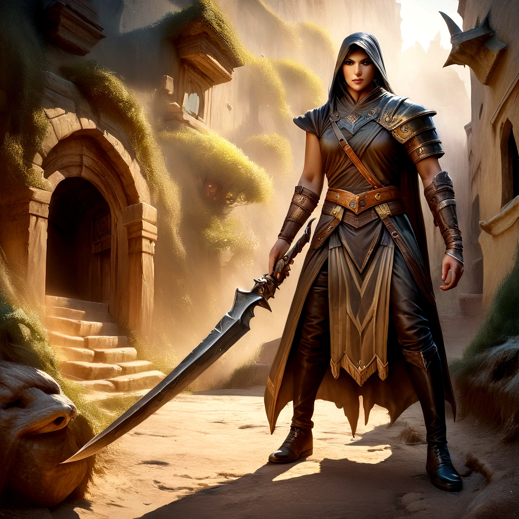best quality, master part, ultra-highresolution, (photography realistic:1.4), Surrealism, dream-like,fusionart, Zed League of Legends , Darkness Control, stealth, shadow step, Umbral spells, hidden blade,