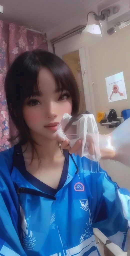Showing off female genitals