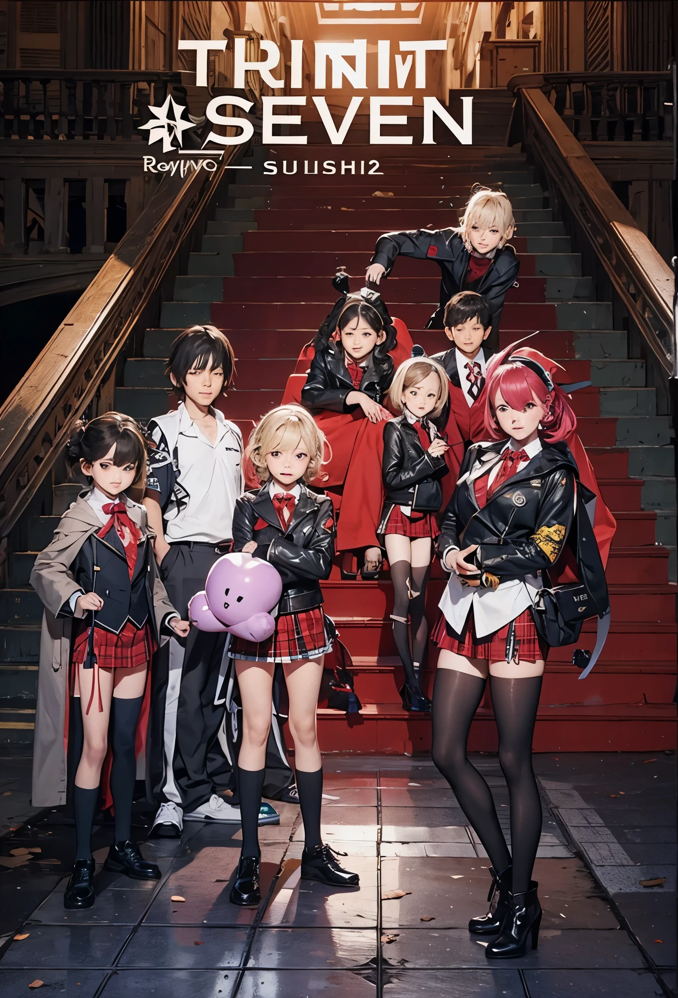 (masterpiece、top-quality、hight resolution)、 Kana Arima \(Oshinoko\), full of shyness、red hairs、Bob Hair、a miniskirt、Cheeks in a tight skirt、Wavy mouth、(((Dramatic)))、(((gritty)))、(((vehement))))The poster of the film appears as a central character。She is shy in the center of the poster、Wearing an idol costume、Has a determined look。The background is dark and rough、I feel like I'm drunk。Text is bold and eye-catching、Catchy slogans add to the overall drama and excitement。The color palette is dominated by dark colors.、Bright colors dotted、Make your poster dynamic and visually impactful、Tachi- e(magazine:1.3)、(cover-style:1.3)、Fashionable、with a vibrant、outfits、the pose、the front、colourfull、Dynamic、Background with、element、self-assured、Expressively、ngel、statement、attachment、An majestic、coiled、surroundings、Touch、The scene、Texto、covers、boldface、grab attention、Titles、lo fashion、Font、Catchy、Titles、Large、grab attention、moderno、 Trendy、concentrating、Stylish、1 girl in