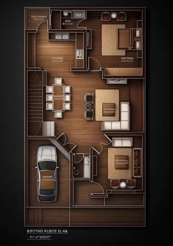 photo realistic 3d rendering, hd high res ultra high quality top view plan 3d modern villa,bed,kitchen,large beige interior tiles, auto cad floor plan drawing, perfect composition, beautiful detailed intricate insanely detailed octane render trending on artstation, 8 k artistic photography, photo realistic concept art, soft natural volumetric cinematic perfect light, chiaroscuro, award - winning photograph, masterpiece, 3d rendering, top view plan,realistic,hyper realistic,intricate detals,hd details,128k,(sharp lines)(use vivid light colors)(3d rendering)use multi colors in creating a beautiful art,dark wooden floor in earch bed,use color varitaion in dark wood