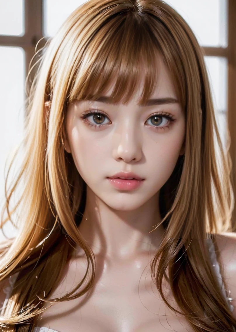 there is a woman with a very big breast posing for a picture, realistic young anime girl, photorealistic anime, soft portrait shot 8 k, hyper realistic anime, photorealistic anime girl render, kawaii realistic portrait, 3 d anime realistic, semi realistic anime, hyperrealistic schoolgirl, anime girl in real life, anime. soft lighting, semi - realistic anime