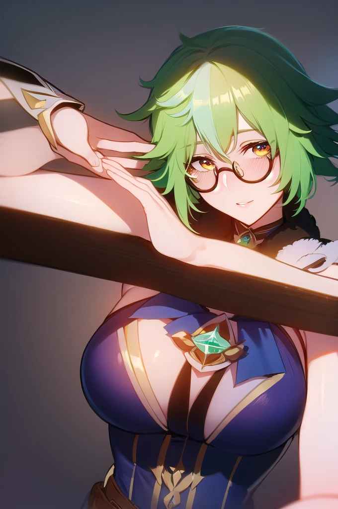 sucrosedef, sucrose \(genshin impact\), 1girl,solo, short hair,, green hair
BREAK  (magical girls,semi-rimless eyewear,:1.4)
BREAK looking at viewer, full body, upper body,
BREAK outdoors, city, sky,
BREAK (masterpiece:1.2), best quality, high resolution, unity 8k wallpaper, (illustration:0.8), (beautiful detailed eyes:1.2), extremely detailed face, perfect lighting, extremely detailed CG, (perfect hands, perfect anatomy),