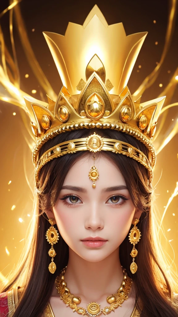 goddess　gold　crown　