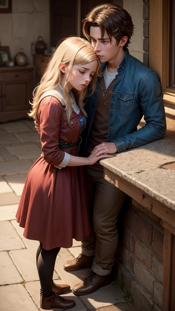 Emma notices Jake's struggles and steps in to offer her wisdom and support.
[Voiceover]: "Seeing her brother in distress, Emma stepped in, offering her wisdom and a comforting presence."