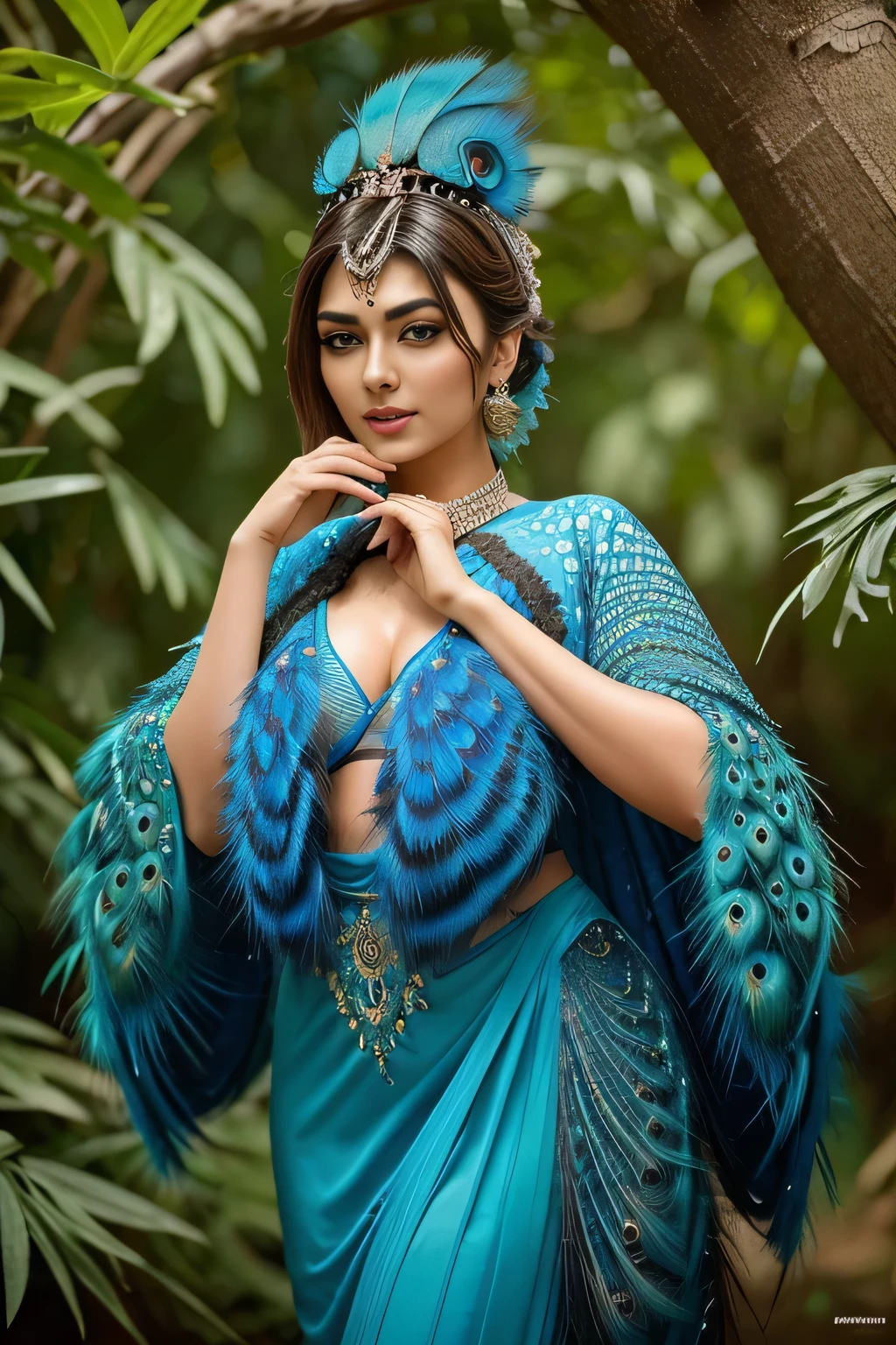 Hansika Motwani is a peafowl, she is real peafowl Bird. Mutant peafowl. peafowl transformation. peafowl body with  female head. She is a bird. Real peafowl bird. Head with bird body. Create  bird. High Definition, high quality picture.