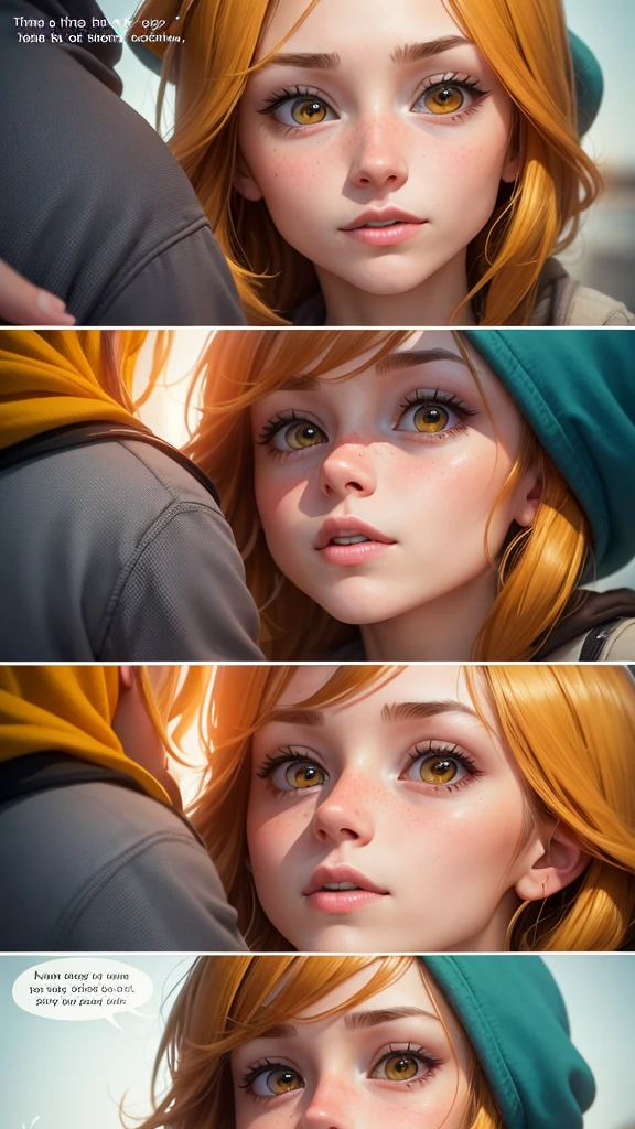Emma and Jake, showing a moment of care or teamwork.
Visual Elements: Bright, warm colors to highlight the loving bond.
Design Notes: Ensure Emma and Jake's expressions convey care and support. Use bold, readable fonts for the text. Only one image not use 3 in 1