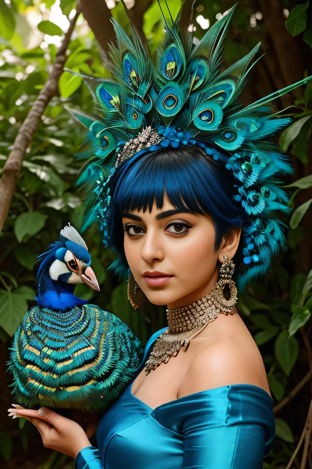 Hansika Motwani is a peafowl, she is real peafowl Bird. Mutant peafowl. peafowl transformation. peafowl body with female head. She is a bird. Real bird.