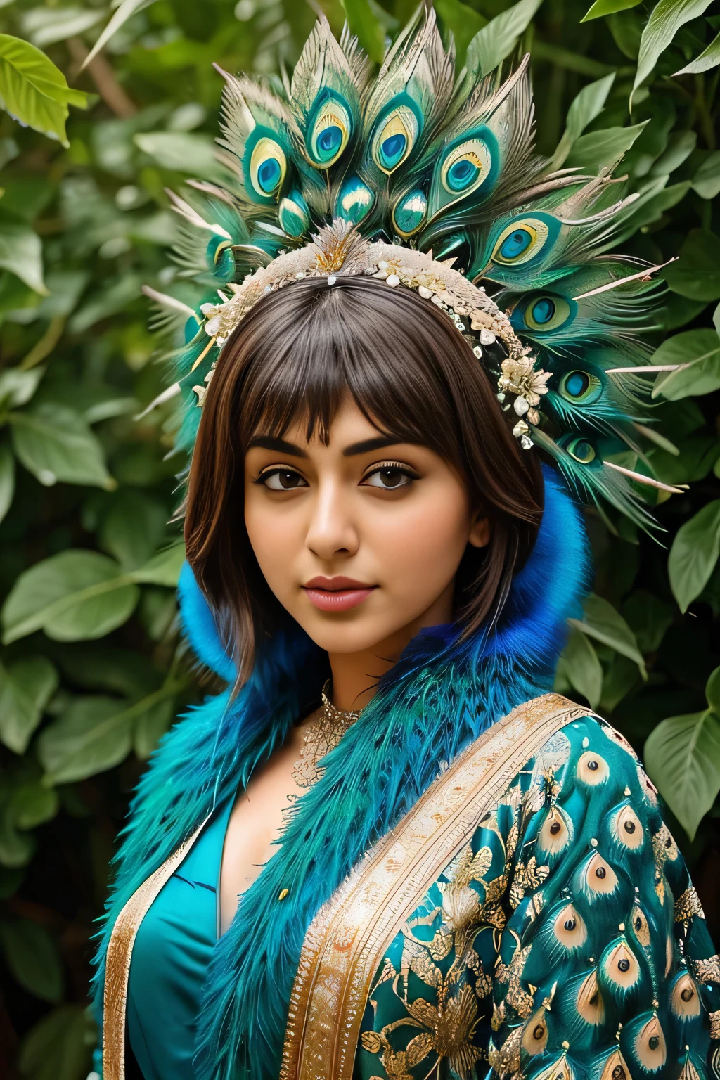 Hansika Motwani is a peafowl, she is real peafowl Bird. Mutant peafowl. peafowl transformation. Female body with peafowl head.