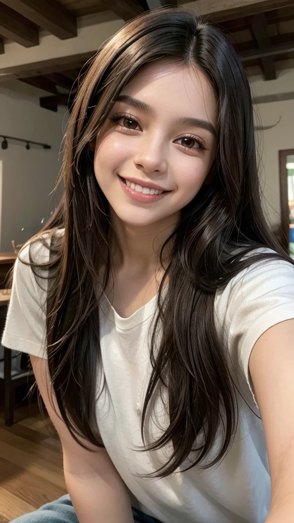 Woman with long hair smiling in the kitchen, jisoo of blackpink, jisoo from blackpink, blackpink jennie, krystal, Lovely smile, dilraba dilmurat, slight cute smile, beautiful and smiling, shaxi, gongbi, with a seductive smile, Shy smile, Charming smile, pretty smile, portrait jisoo blackpink, cute seductive smile