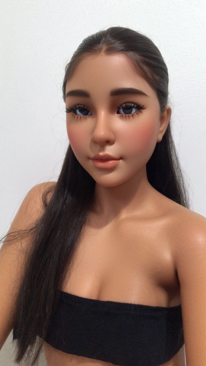 barbie at 18 years old nude at the bed, open legs, pubic hair