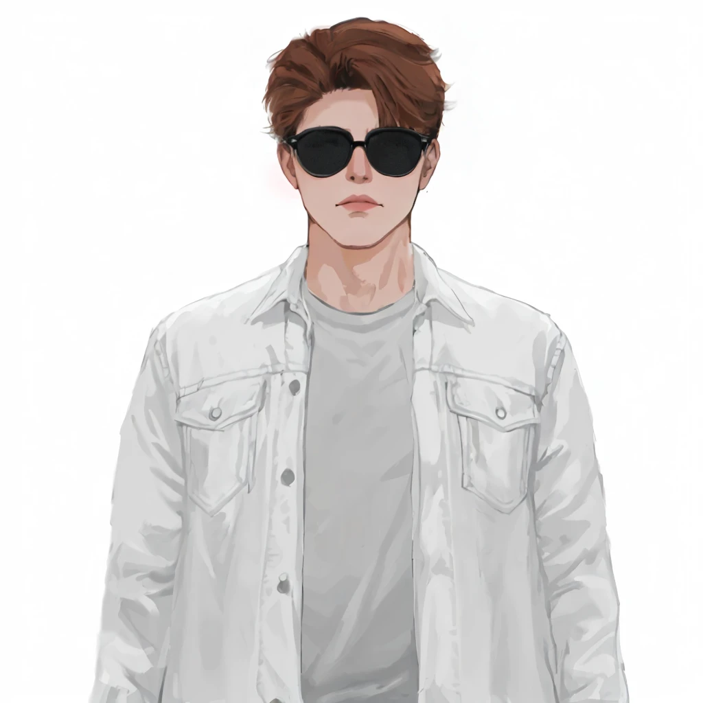(masterpiece:1.2, best quality), (1men, solo, upper body:1.2),flat face,Hair: buzz cut, Clothing: oversized, distressed denim jacket with patches and pins, paired with black skinny jeans and combat boots, Hanging out in an underground music venue or street art exhibit