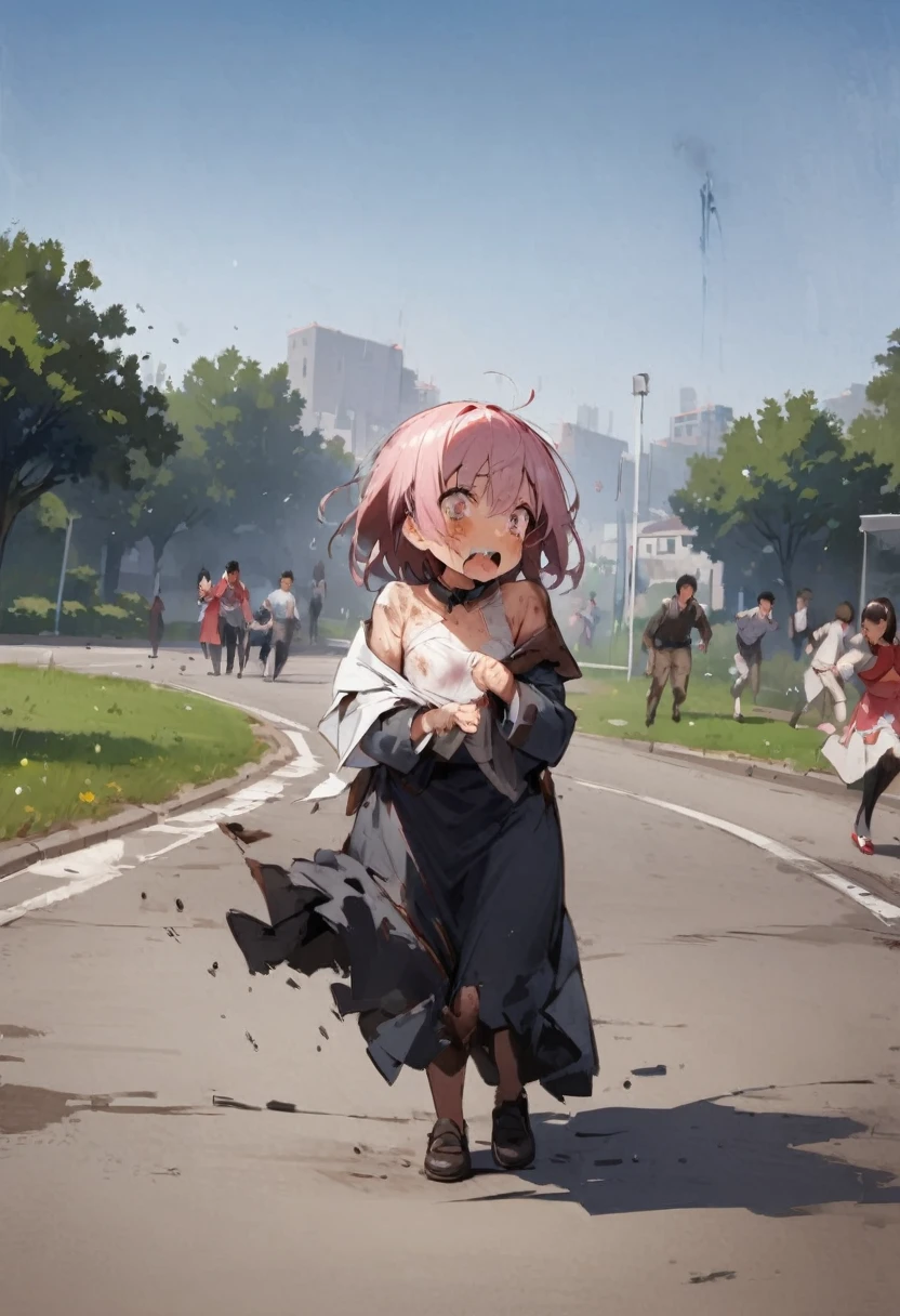 Physical abuse、Lots of bruises、Girl、Girl、Short、Younger、Lower school year、Baby Face、flat chest、Watery eye、Marks of being beaten、Violence、Scared、At elementary schools, parks, homes, etc.、Bandage、Clothes that expose a lot of skin、No dialogue、Dynamic Angle、masterpiece、best quality、ultra-detail、teacher、Boys、Yankee、bad