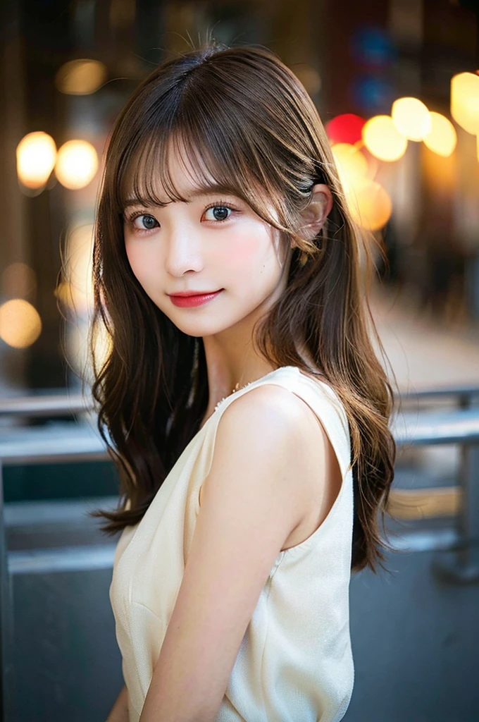 (masterpiece:1.5)、(Realistic:1.5)、(Highest quality:1.4、8K、RAW Photos)、 Ultra-high resolution、Professional Lighting、Perfect dynamic composition、Film Grain、chromatic aberration、(Bokeh:1.1)、 Frank、Sophisticated、charm、超Realistic、High detail、Golden Ratio、 Girl)、Slender girl、繊細でcharm女の子、Cute Woman:1.4、 Serious expression、Looking at the audience、Light brown hair、Shiny Hair、Hairstyle: Long hair、 Realistic looking skin、 smile、Beautiful Eyes、double eyelid、Thin arms、nurse