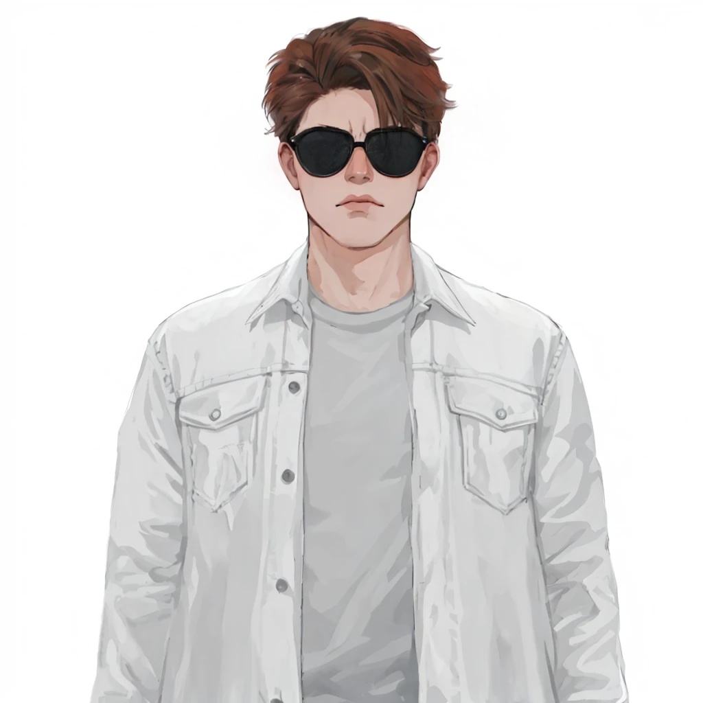 (masterpiece:1.2, best quality), (1men, solo, upper body:1.2),angry face,Hair: buzz cut, Clothing: oversized, distressed denim jacket with patches and pins, paired with black skinny jeans and combat boots, Hanging out in an underground music venue or street art exhibit