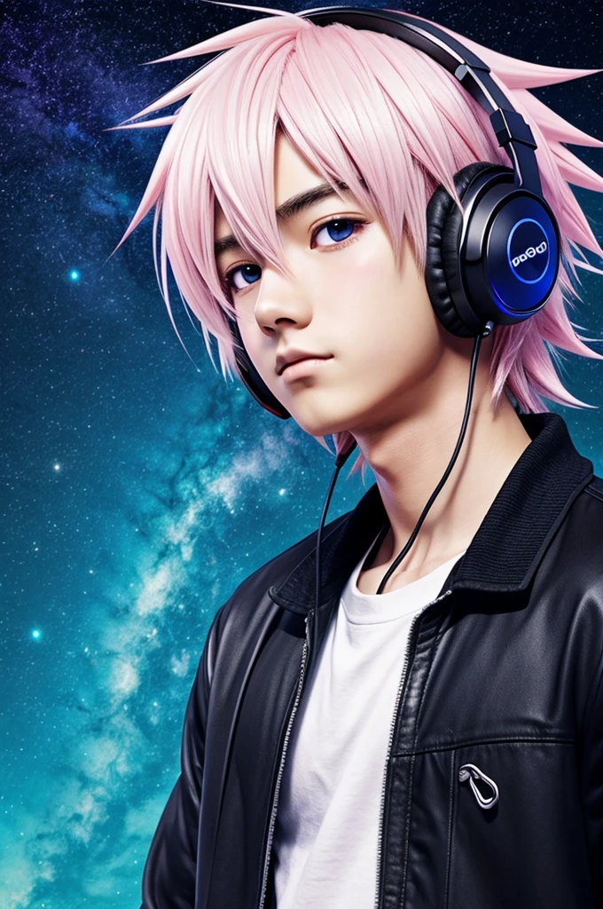 Anime boy, aesthetic, Nightcore,wearing headphone