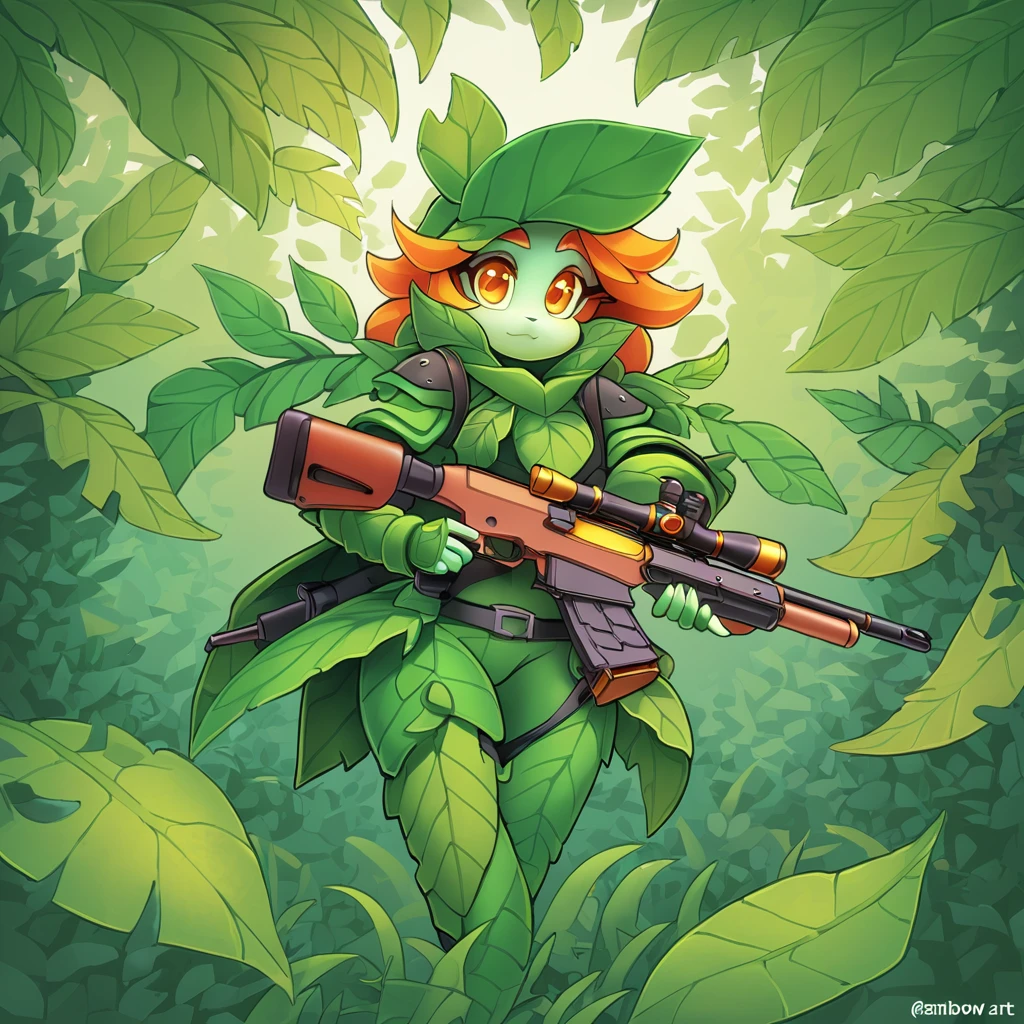 Ironbow sniper in tentacle leaf art style