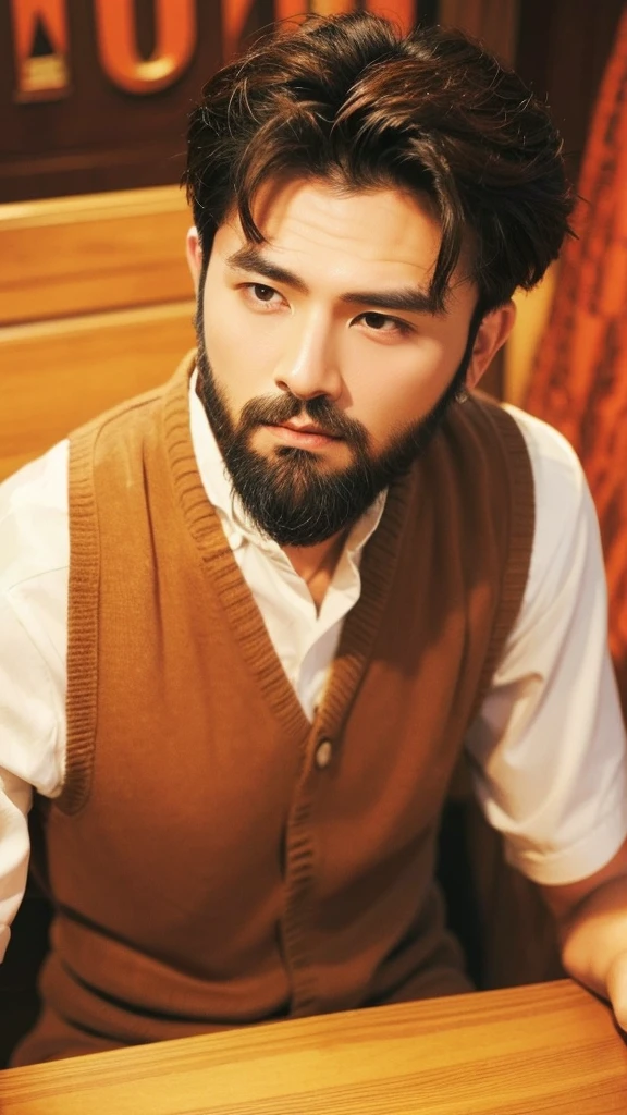 Please face forward.、Western-style handsome man、Please remove the beard