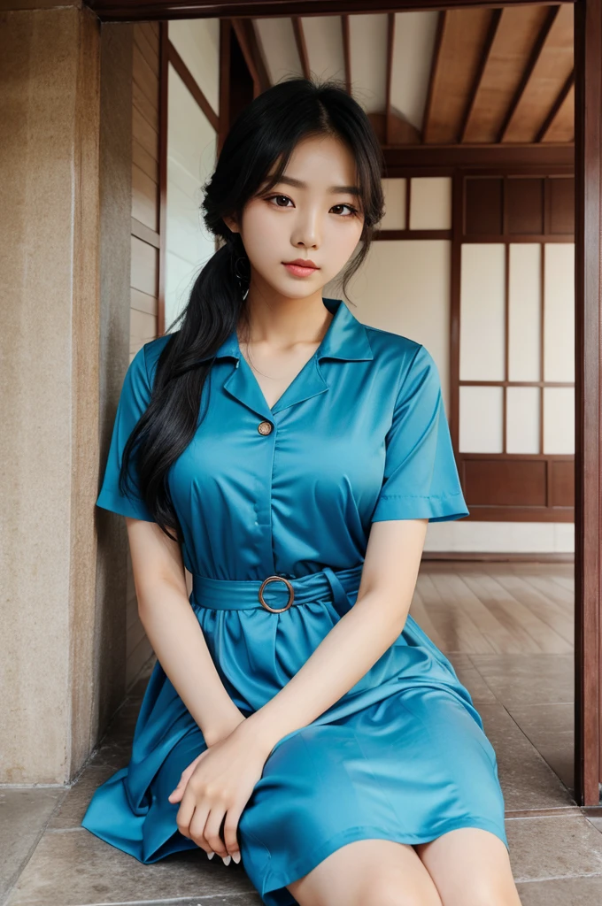 5 korean girl wearing frock 