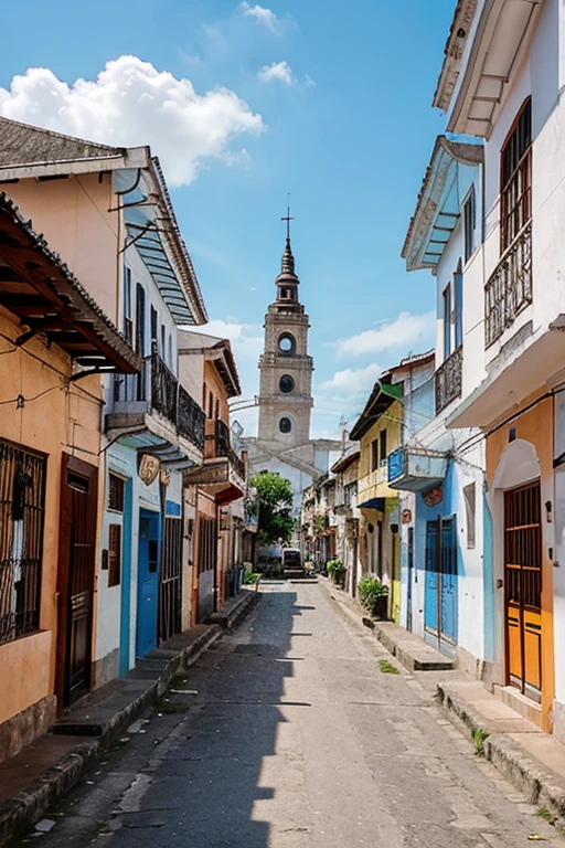 image of the historic center of el salvador for cartoon