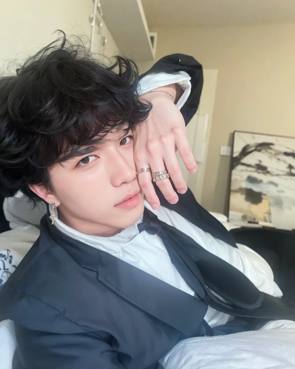 Asian, korean, Bblack hair, naughty man, slanted eye