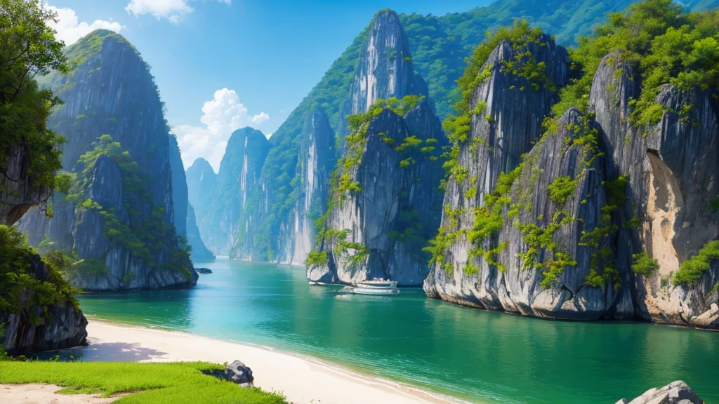 Beautiful scenery of Vietnam&#39;s countryside seen from above, Photorealistic photos, High definition