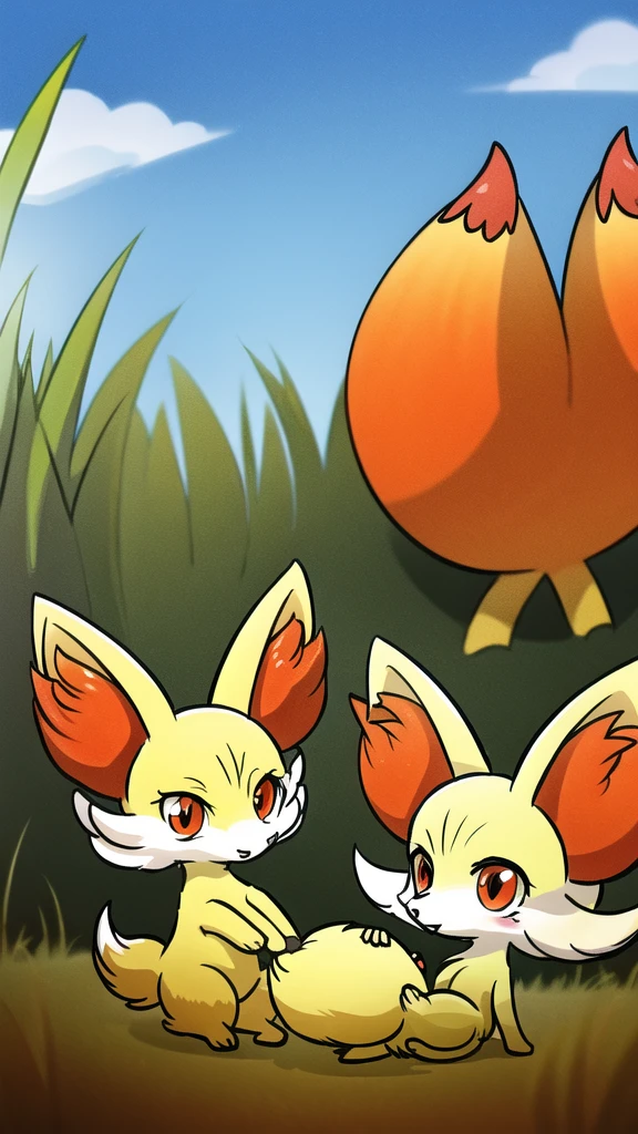 fennekin,grass